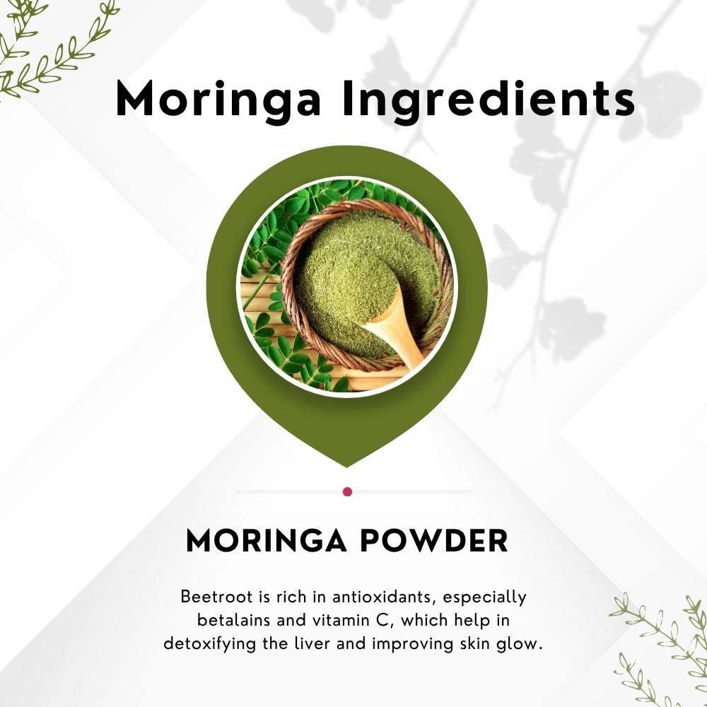 Vinamrit Moringa Powder | 100% Pure & Natural | Rich in Vitamins, Calcium & Antioxidants | Supports Immunity & Energy | 100g Pack | Superfood for Juices, Smoothies & Detox