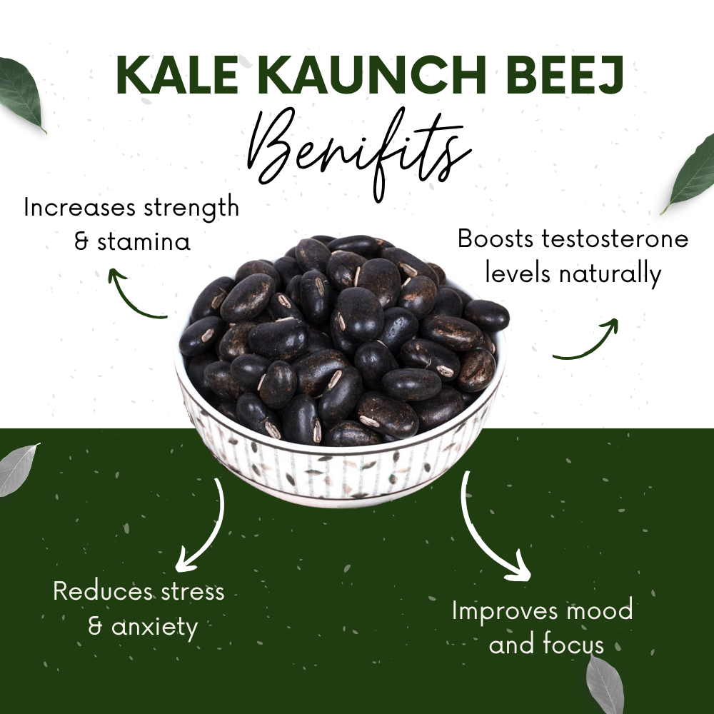 Vinamrit Kale Kaunch Beej Powder | 100% Pure & Natural | Traditional Ayurvedic Herb for Vitality & Wellness | 100g Pack