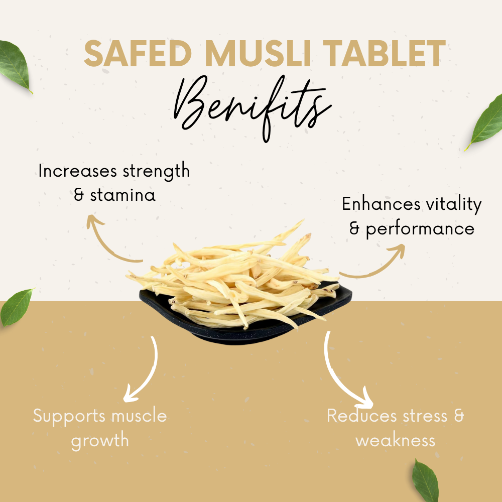 Vinamrit Safed Musli Capsules 660mg | Ayurvedic Vitality & Strength Supplement | With Shilajit & Gokshura | 60 Vegetarian Capsules