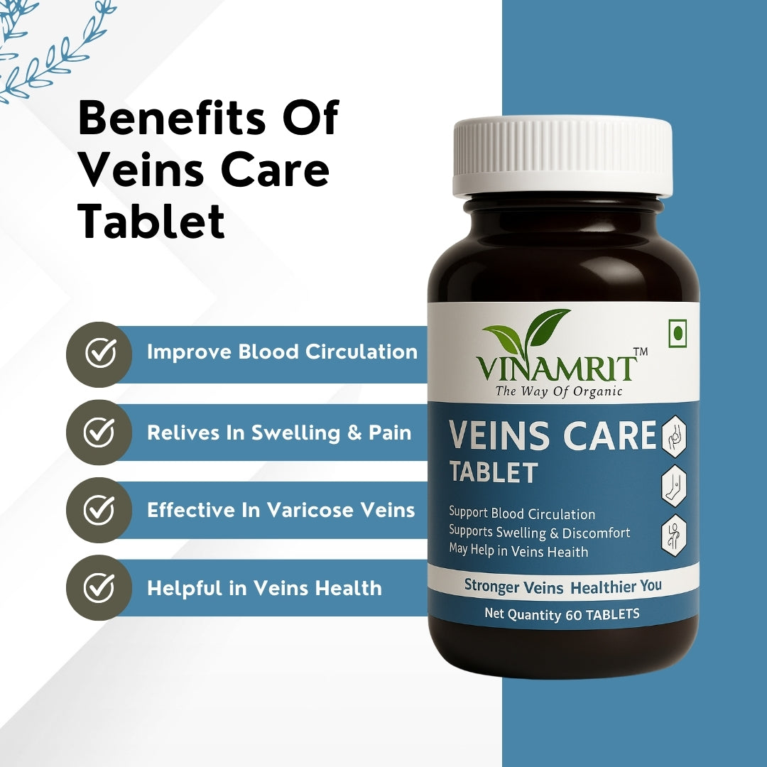 Vinamrit Varicose Veins Care Tablet: Ayurvedic Solution for Varicose Veins & Spider Veins | 30Tablets