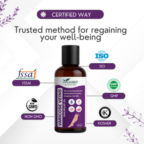 Varicose Veins Pain Relief Oil – 60 ml | Pain & Swelling Reduction