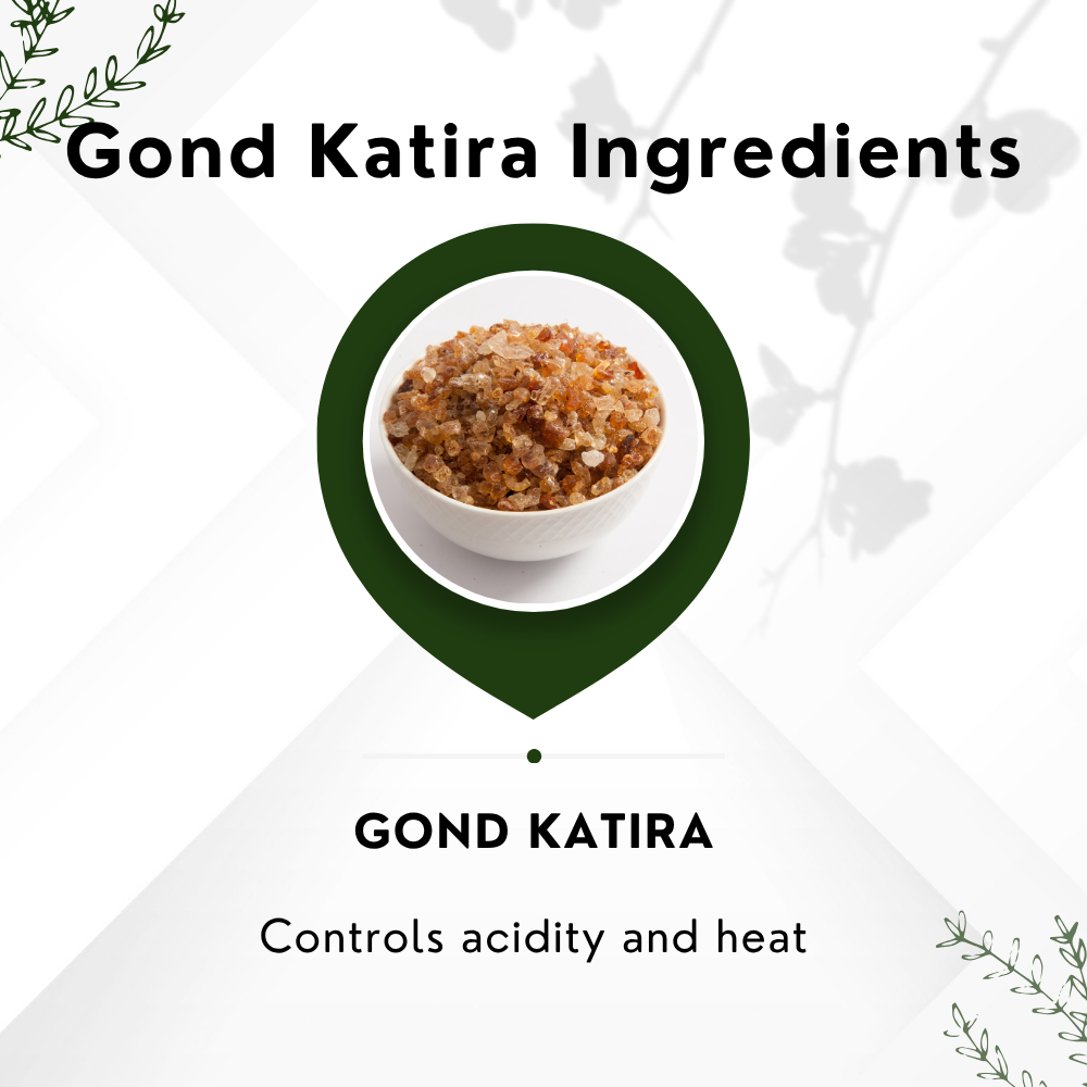 Vinamrit Gond Katira (Tragacanth Gum) | 100% Pure & Natural | Traditional Ayurvedic Resin for Cooling & Refreshing Recipes | 100g Pack