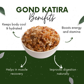 Vinamrit Gond Katira (Tragacanth Gum) | 100% Pure & Natural | Traditional Ayurvedic Resin for Cooling & Refreshing Recipes | 100g Pack