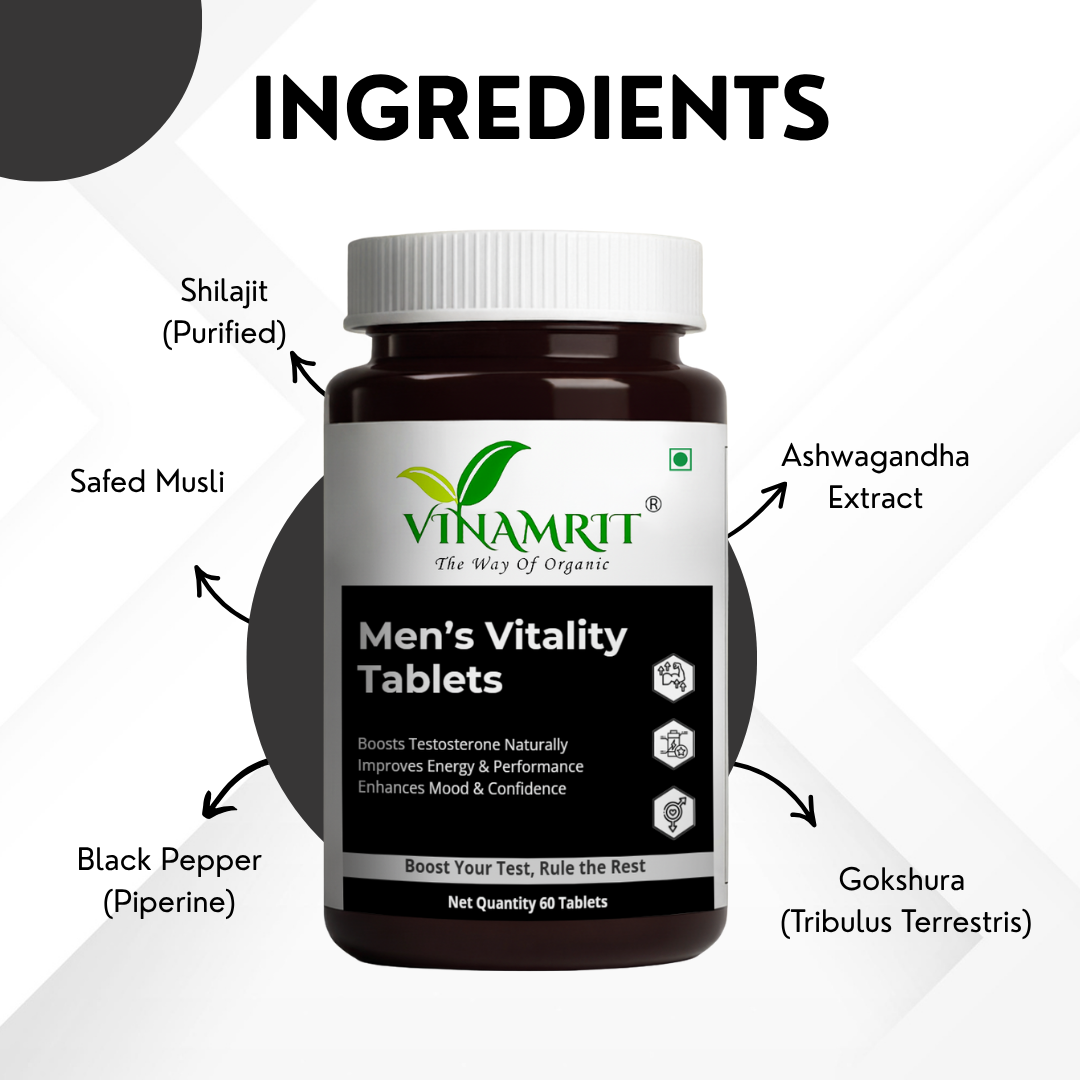 Vinamrit Men’s Herbal Tablets with Shilajit & Gokshura | 60