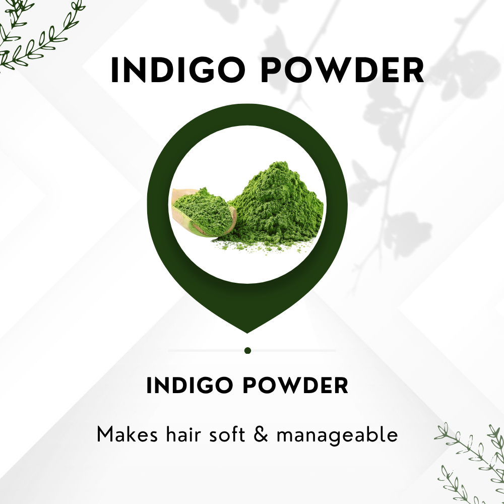 Vinamrit Indigo Powder | 100% Pure & Organic| Traditional Ayurvedic Herb for Natural Hair Care & Coloring | 100g Pack