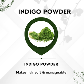 Vinamrit Indigo Powder | 100% Pure & Organic| Traditional Ayurvedic Herb for Natural Hair Care & Coloring | 100g Pack