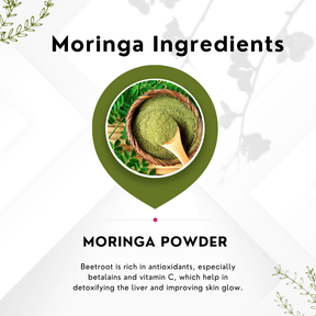 Vinamrit Moringa Powder | 100% Pure & Organic| Rich in Vitamins, Calcium & Antioxidants | Supports Immunity, Energy & Detox | 100g Pack | Ayurvedic Superfood for Juices, Smoothies & Wellness