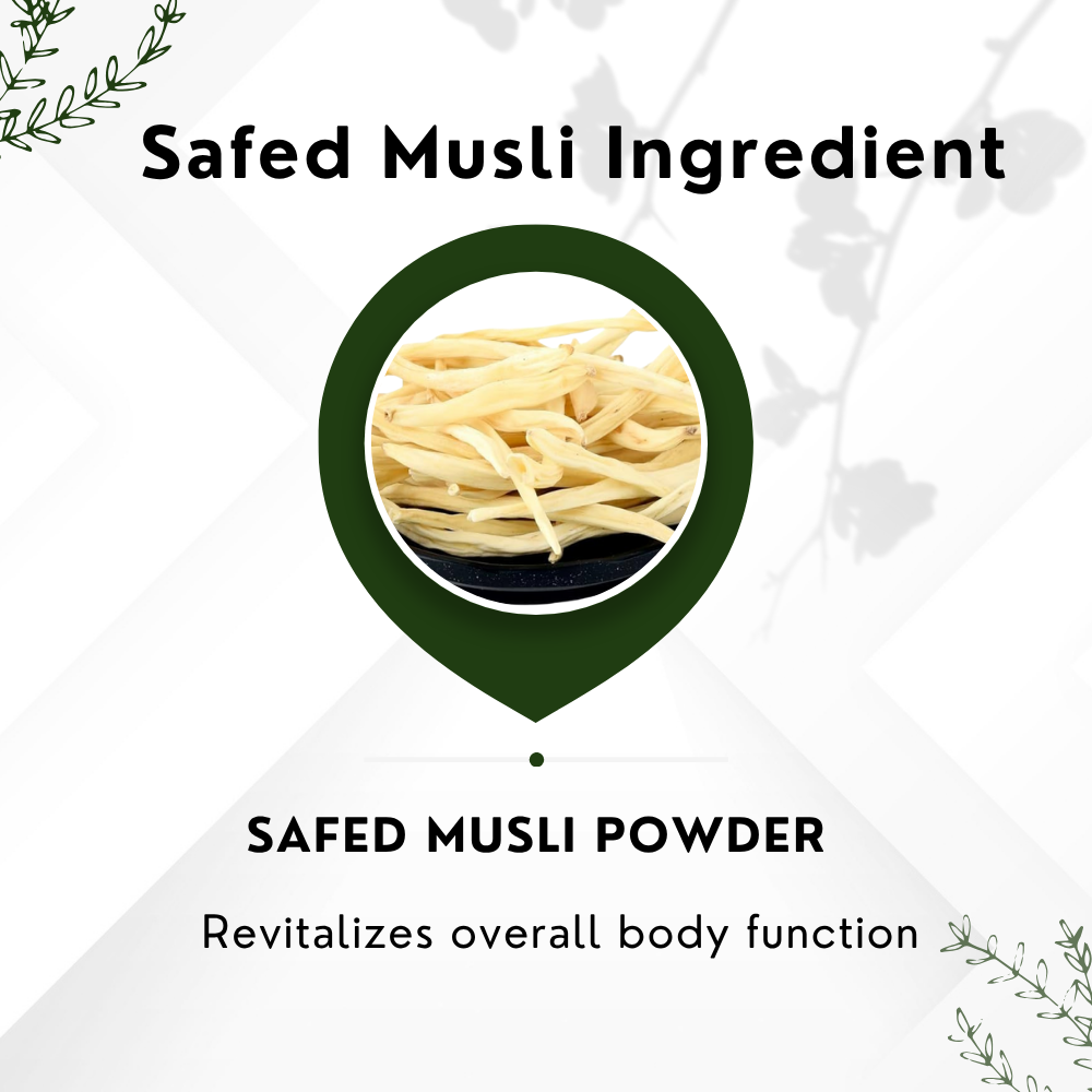 Vinamrit Safed Musli Powder | 100% Pure & Organic | Traditional Ayurvedic Root for Wellness & Vitality | 100g Pack