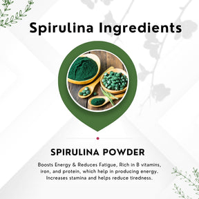 Vinamrit Spirulina Powder | 100% Pure & Natural | Plant-Based Protein & Iron | Supports Immunity, Energy & Detox | 100g Pack | Superfood for Smoothies, Juices & Fitness