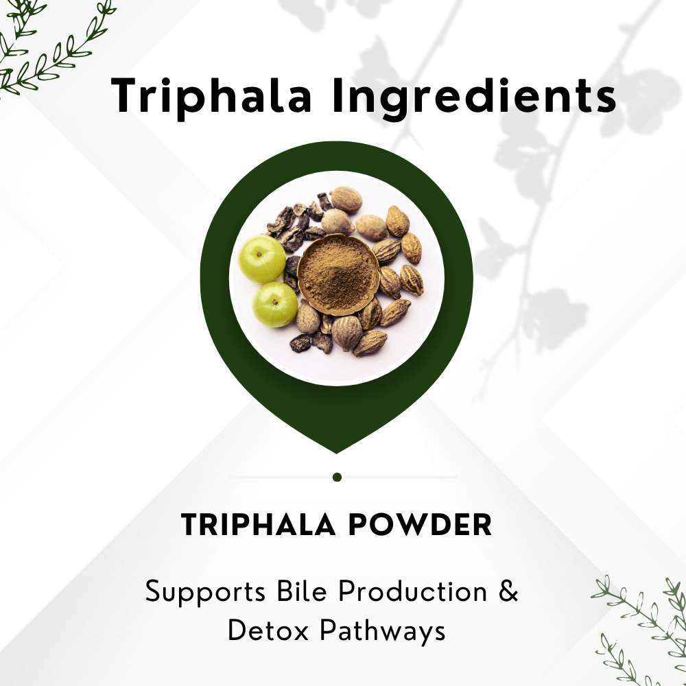 Vinamrit Triphala Powder | 100% Pure & Organic Herbal Blend | Traditional Ayurvedic Combination of Amalaki, Haritaki & Bibhitaki | 100g Pack