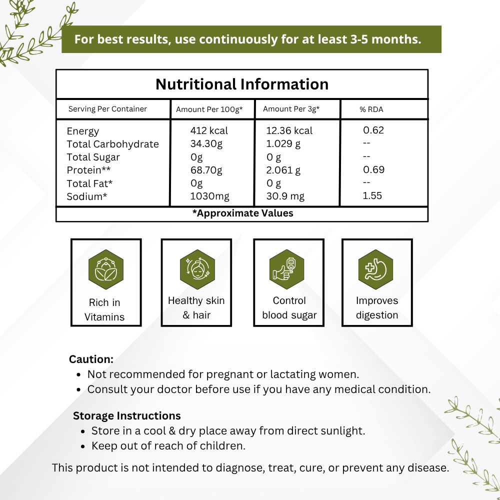 Vinamrit Moringa Powder | 100% Pure & Organic| Rich in Vitamins, Calcium & Antioxidants | Supports Immunity, Energy & Detox | 100g Pack | Ayurvedic Superfood for Juices, Smoothies & Wellness