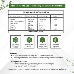 Vinamrit Spirulina Powder | 100% Pure & Organic| Plant-Based Protein & Iron | Boosts Immunity, Energy & Detox | 100g Pack | Superfood for Smoothies, Juices & Fitness