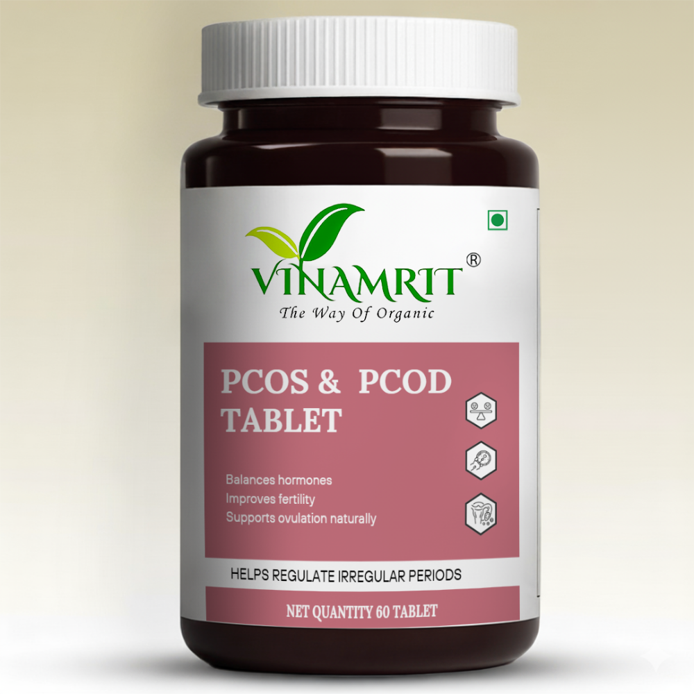 Vinamrit PCOS Balance Tablets | Ayurvedic Herbal Supplement for Women’s Wellness & Hormonal Support | Plant-Based Formula | 60 Tablets