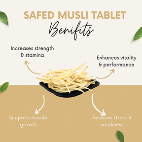 Vinamrit Safed Musli Capsules 660mg | Ayurvedic Vitality & Strength Supplement | With Shilajit & Gokshura | 60 Vegetarian Capsules