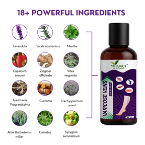 Varicose Veins Pain Relief Oil – 60 ml | Pain & Swelling Reduction