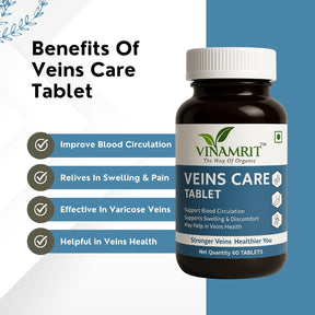 Vinamrit Varicose Veins Care Tablet: Ayurvedic Solution for Varicose Veins & Spider Veins | 30Tablets