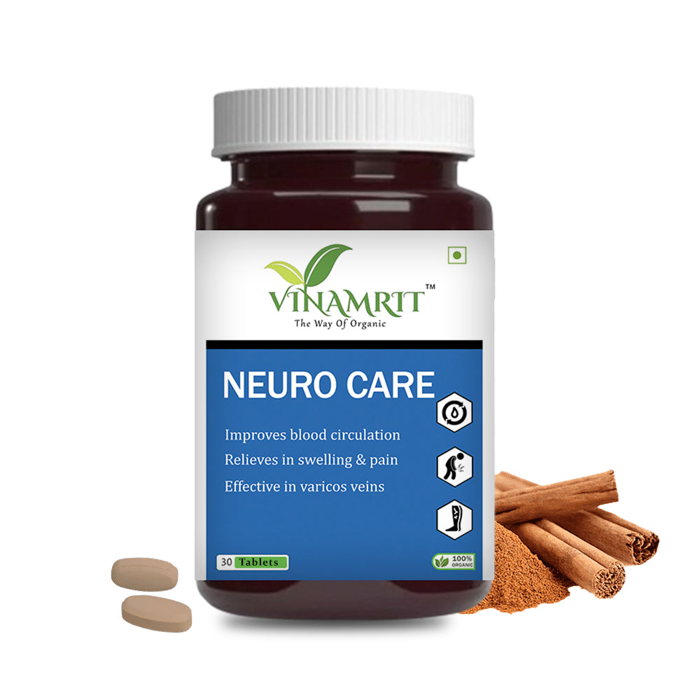 Vinamrit Neuro Care : Ayurvedic Solution for Varicose Veins & Spider Veins | 30 Tablet - VINAMRIT