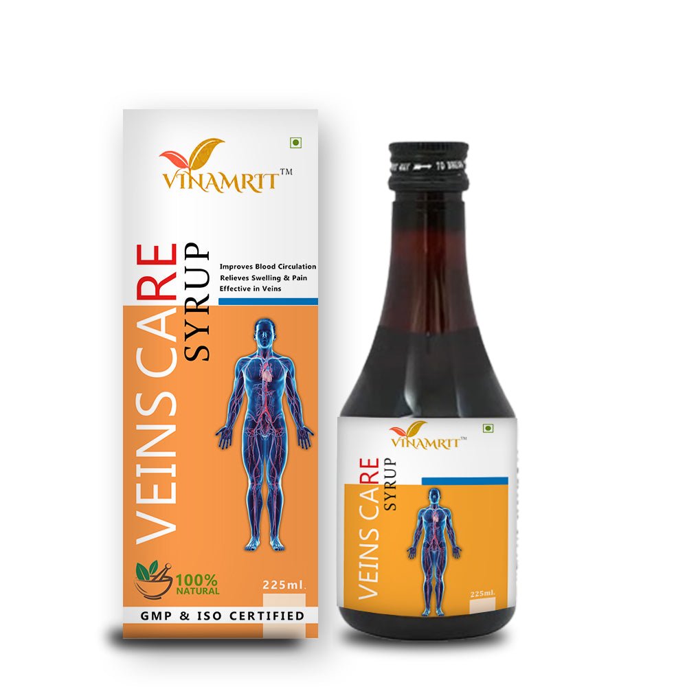 Varicose Veins Care Syrup: Ayurvedic Relief for Varicose Veins | Reduces Cramps, Pain, and Swelling - VINAMRIT