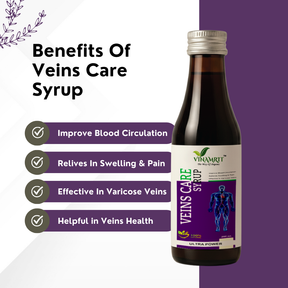 Vinamrit Veins Care Syrup – 200ml | Ayurvedic Herbal Blend | Made for Daily Vein Wellness & Comfort | 100% Natural Ingredients
