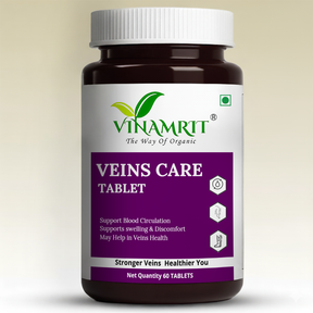 Vinamrit Veins Care Tablets | Ayurvedic Formula for Varicose Veins & Spider Veins Support | Herbal Blend for Leg & Vein Wellness | 30 Tablets