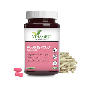 Vinamrit PCOD/PCOS Balance Tablet – Ayurvedic Solution for Hormonal Balance 60 Tablet - VINAMRIT