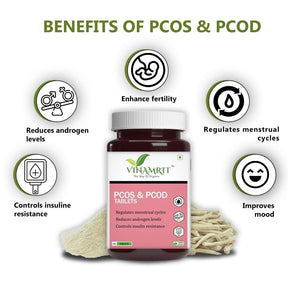 Vinamrit PCOD/PCOS Balance Tablet – Ayurvedic Solution for Hormonal Balance 60 Tablet - VINAMRIT