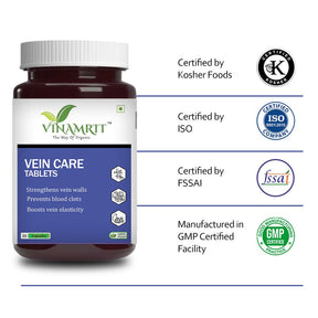 Vinamrit Varicose Veins Care Tablet: Ayurvedic Solution for Varicose Veins & Spider Veins | 30Tablets - VINAMRIT